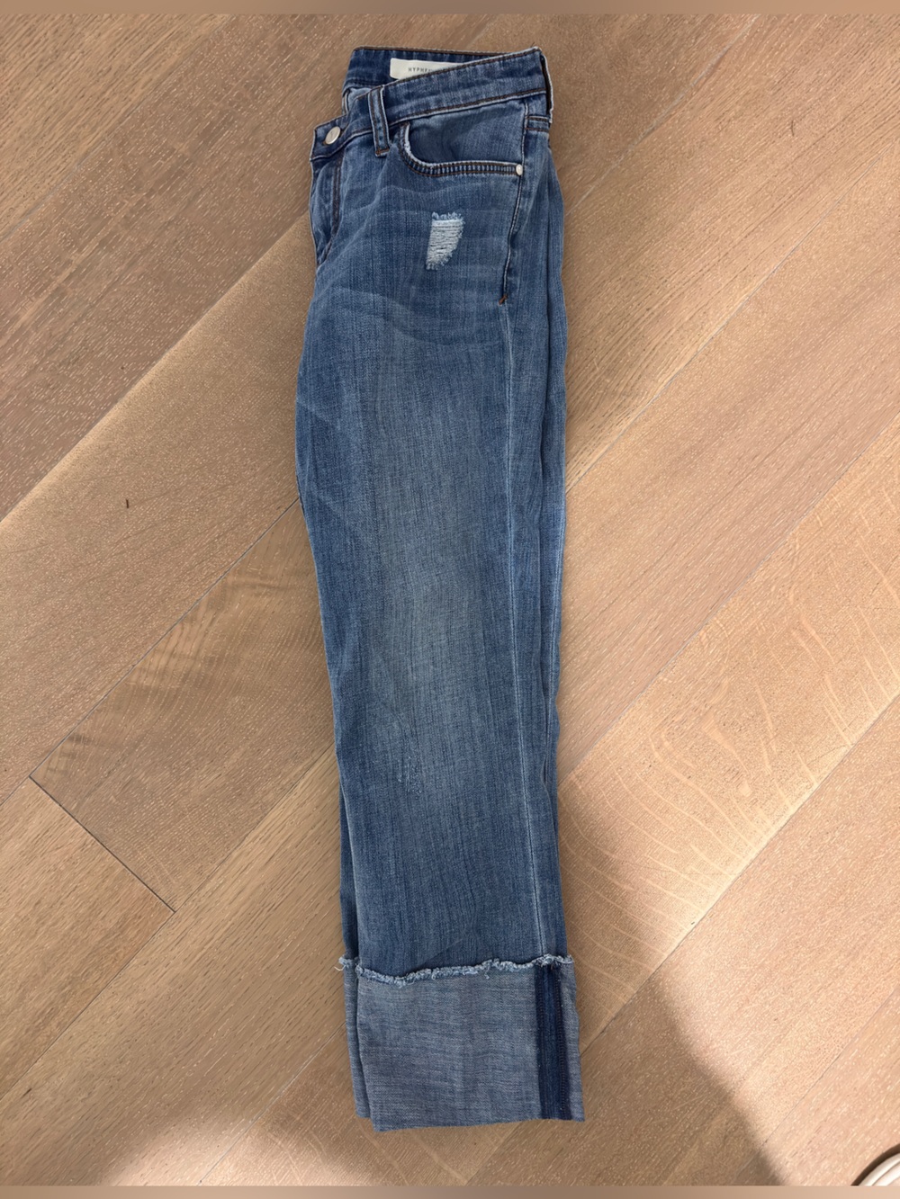 Pilcro and the Letterpress Hyphen Distressed Cuffed Ankle Jeans 26